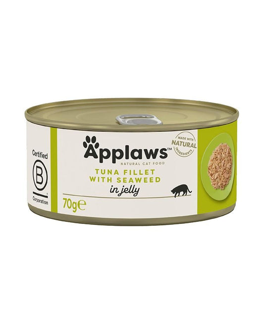Applaws Natural Cat Food with Tuna Fillet & Sea Bream in Jelly | 100% Natural, Only 4 Ingredients | No Additives | 70g