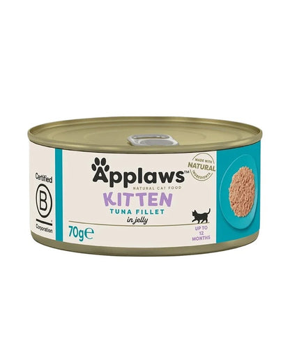 Applaws Natural Kitten Food | Tuna Fillet in Jelly | Made with Natural Ingredients | for Kittens up to 12 Months | 70g